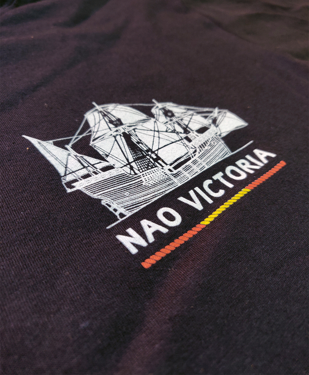 Serigrafía de camisetas para Fundación Nao Victoria